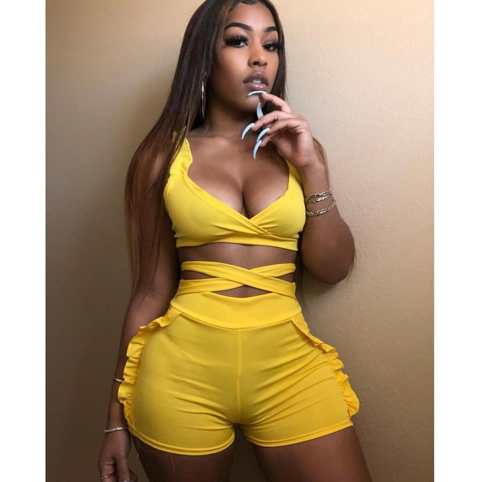 "Suns Out Buns Out" Two Piece Short Set