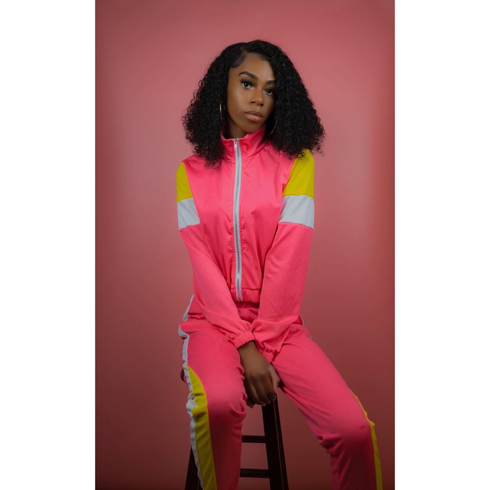 Don't Sweat It Two Piece Tracksuit - Pink