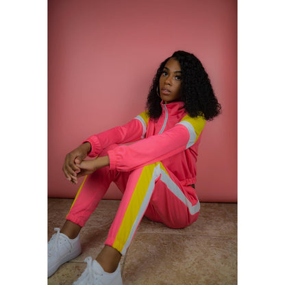 Don't Sweat It Two Piece Tracksuit - Pink