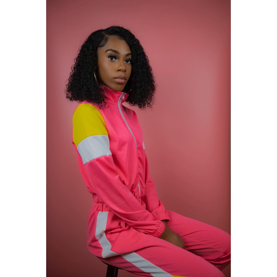 Don't Sweat It Two Piece Tracksuit - Pink