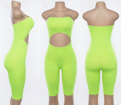 "Lil Ting" Cut-Out Romper - Black