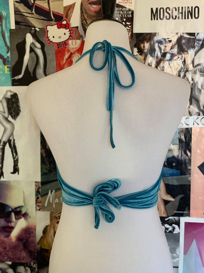 "Put A Ring On It" Crop Top - Blue